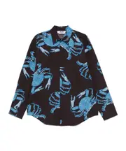 King Crab-print cotton shirt SHIRTS CM42,SHIRTS CM40,39,40,42 cedar brown