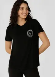 [Lorna Jane] parkrun T-Shirt in Black, Size - Small S Black