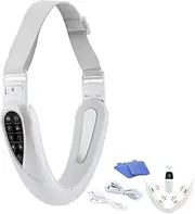 ContourFlex 4 in 1 Massager for Face, Reviona Contour Flex Facial Sculpting Device for Double Chin, 5 Modes & 15 Intensities, Reduces Sagging Skin, Tightens Jawline (White)