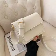 Faux Leather Crossbody Bag Off-White - One Size