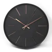 Clara Black / Rose Gold 40cm Silent Wall Clock