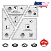 Compact Scrap Crazy Quilt Ruler Set with Illustrated Instructions - 4 Templates