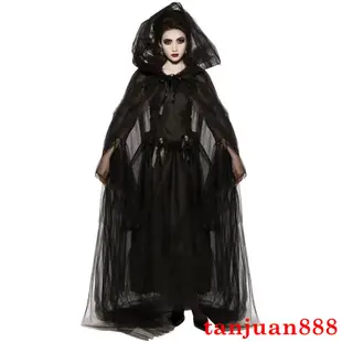 現貨 服裝    婦女的屍體新娘服裝鬼新娘女巫吸血鬼黑色洋裝可怕的為婦女 ORBI