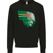 Curled Dominica Flag Dominican Day Football Mens Sweatshirt Jumper