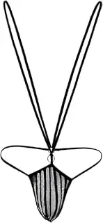 [Generic] Men's Sexy Underwear U-Shaped Pouch T-Shaped Underpants with Shoulder Straps Jumpsuit with Back Straps Bosysuit