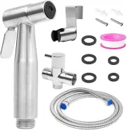 Rociador de bidé de mano para inodoro, presión de agua ajustable