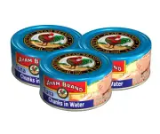 3 x HALAL Ayam Brand Tuna Chunks in Water 150g