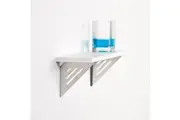 Set of 2 TWIN 15cm Wall Mounted Shelf Brackets