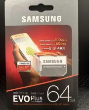 Samsung Micro SD Card Evo Plus 64gb