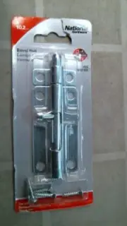National Hardware N151-654 4" Barrel Bolt, Zinc, FREE SHIPPING