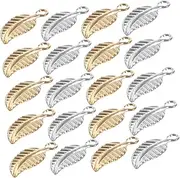 [SEWACC] Leaf Charms Pendants Alloy Leaf Charms 200pcs Diy Jewelry Making Handcraft Supply