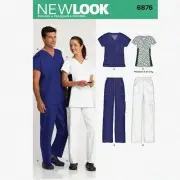 StitchSmart Scrubs Pattern 6876: Unisex Sizes for Miss/Men