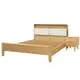 [特價]IHouse-日式實木 燈光床組(可調式床台+床頭櫃) 雙人5尺