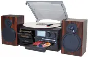 Boytone BT-28MB 3-Speed Bluetooth Turntable, Record Player, CD, cassette, AM,FM