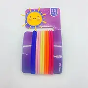 Set of 10 elastic hair bands Multi-color seamless hair bands Fashionable elastic rubber bands Does not damage hair Suitable for thick curly hair medium-length hair ponytails etc(HBS)