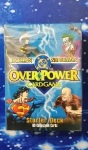 1996 OverPower Card Game Starter Pack 69 Cards DC Comics SEALED BOX Batman Joker