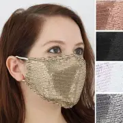 5 FACE MASKS Sequined Cotton Breathable Earloop PPE Safety Protective Covers