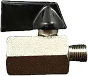 Brass Hose Connector 1/8inch Female to Male Nickel Plated Brass Ball Valve Temperature 0-120C Pressure 10Bar Port Size 5.3mm