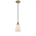 Innovations 391 Ellery 1 Light Mini Pendant, B Brass/White - 516-1P-BB-G391