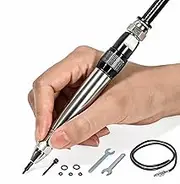 Pneumatic Engraving Pen, Precision Air Scribe, Glass Ceramics Metal Engraver Pen for Fossil Prep Lettering Etching, Jewelry Crafts Pencil Grinder, 1x Extra Stylus Tip, 34,000BPM