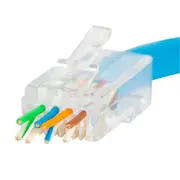 Dynamix RJ-45PTC6A-20 Cat6A RJ45 Connector - 20pc UTP - Push Through - 3 Prong - 50u Gold - Max 1.15mm Conductor [RJ-45PTC6A-20]