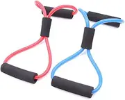 WHAMVOX Chest Expander Resistance Bands Shaped Toning Tube for Home Fitness Durable Stretching Strap for Strengthening Muscles Suitable for Men and Women Yellow