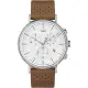 【TIMEX】天美時 Fairfield 簡約三眼計時手錶-棕色(TXTW2R26700)