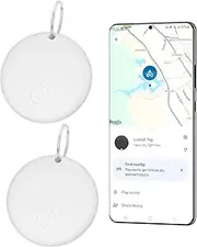 [eirix] Smart Air Tag for Android, Google Android Tag Tracker Work with Google Find My Device (Find Hub), Key Finder/Luggage Tracker/Item Locator, 2 Pack White