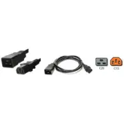 CM2CC200-21 16A C20 IEC plug to 10A C13 IEC socket on 2m 1.5mm2 Black lead AU/NZ