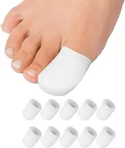 10 Pieces Gel Toe Cap, Silicone Toe Protector, Toe Guards for Feet, Cushioning Toe Sleeves Protect Toe and Provide Relief from Corns, Callus, Blisters, Ingrown Toenails, Toenails Loss (Size Small)