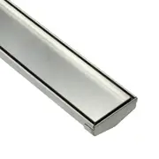 DrainTEK Custom Shower Grate - Tile Insert - 85mm - Brushed Finish (Up to 2000mm)