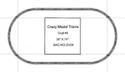 Bachmann E-Z Track HO Scale Oval #04 Basic Train Track Set - 38" X 74"