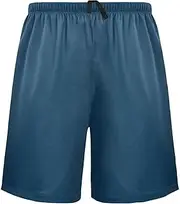 [RPLIFE] Prussian Blue Men's Pajama Bottoms, Elastic Shorts for Men, Mens Athletic Shorts with Pockets, Big Men Shorts