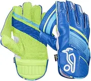 Kookaburra SC Pro Cricket Wicket Keeping Gloves - Adult, Blue/Lime