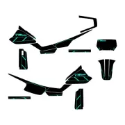 TW200 Graphic Kit Retro Black/Mint TW 200 Graphics 87-23