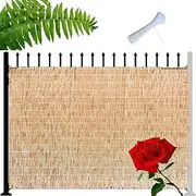 Reed Screening,Bamboo Fencing Roll,Balcony Privacy Protection Screen,Garden Decorative Fences,Hand-Woven Breathable Fence Covering Privacy,Home Wall Decoration (Size : H80xL400CM(2.6x13.1ft))