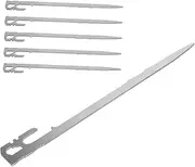 Abaodam 6pcs Heavy Duty Tent Stakes with Chisel Pointed Ends for Camping Outdoor Activities and Durable Ground Pegs for Mud and Beach Use