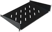 WP WPN-AFS-22035-B Fixed Shelf Frame Accessory 2U Depth 350 mm Black RAL 9005, 2 Fixing Points