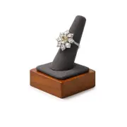 Single Finger Solid Wood Ring Display Stand Jewelry Showcase Display Holder f...