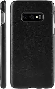 HualuBro for Samsung Galaxy S10e Case, Retro Ultra Slim Lightweight PU Leather Phone Protective Case Cover for Samsung Galaxy S10e 2019 Smartphone (Black)