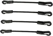 Abbraccia 4 Pieces Bungee Cords with Hooks with Carabiner Clip, Outdoor Elastic Bungee Straps, Elastic Ropes for Car, Length 20cm