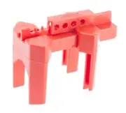 Brady PRINZING BALL VALVE LOCKOUT 7.24mm Shackle, 4-Locks Polypropylene, Red