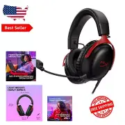 Cloud III Wired Gaming Headset: DTS Audio, 53mm Drivers, Memory Foam - Black/Red