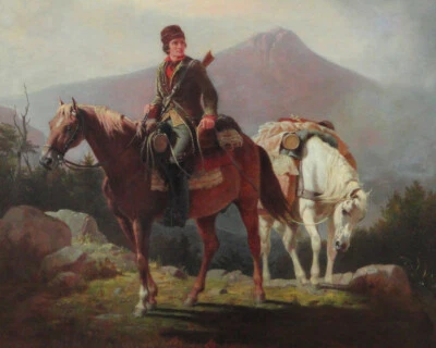 Squire Boone Crossing the Mountain with Stores for his Brother Daniel 1852
