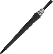 Oversize Stick Umbrellas with Reflective Strips, Automatic Open Double Canopy Vented Rain Umbrella Golf Umbrella for Adults,Black