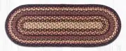 Earth Rugs C-371 Black Cherry Chocolate Cream Jute Table Runner 13" x 36"
