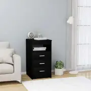 Drawer Cabinet Black 40x50x76 cm Chipboard