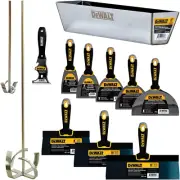 DEWALT DELUXE Blue/Carbon Steel Hand Tool Set | 8/10/12" Taping Knives, 3/4/5/6/