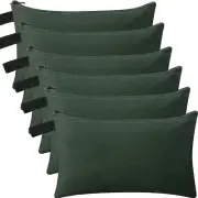 12 Pcs Canvas Tool Bag Pouch 16 Oz Heavy Duty Zipper Pouch Bag 11.81 X 7.87 Inch