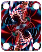 Neckplate to fit Electric Guitar Graphic Color PJ Bass Strat Tele Fractal 12